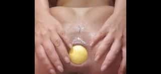 Annallola spitting lemons from her ass