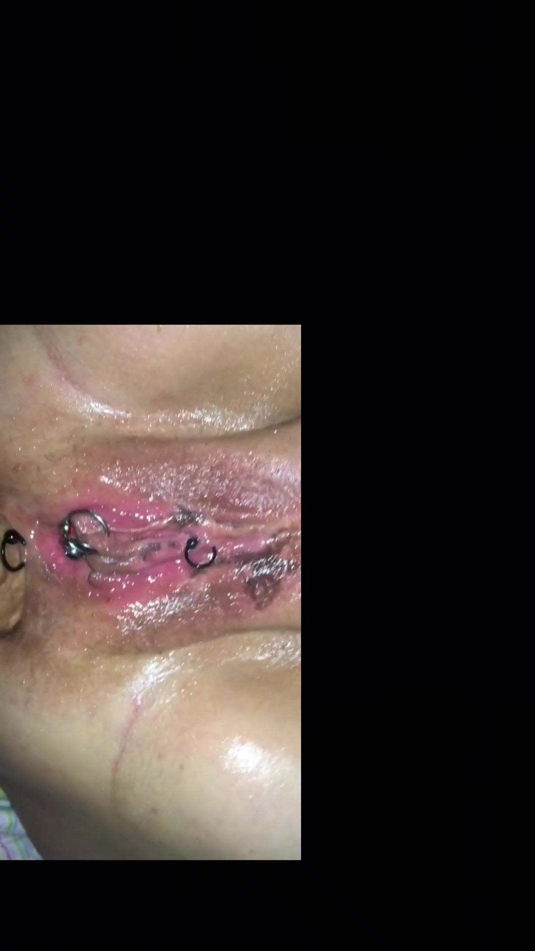Anal fisting a pierced asshole