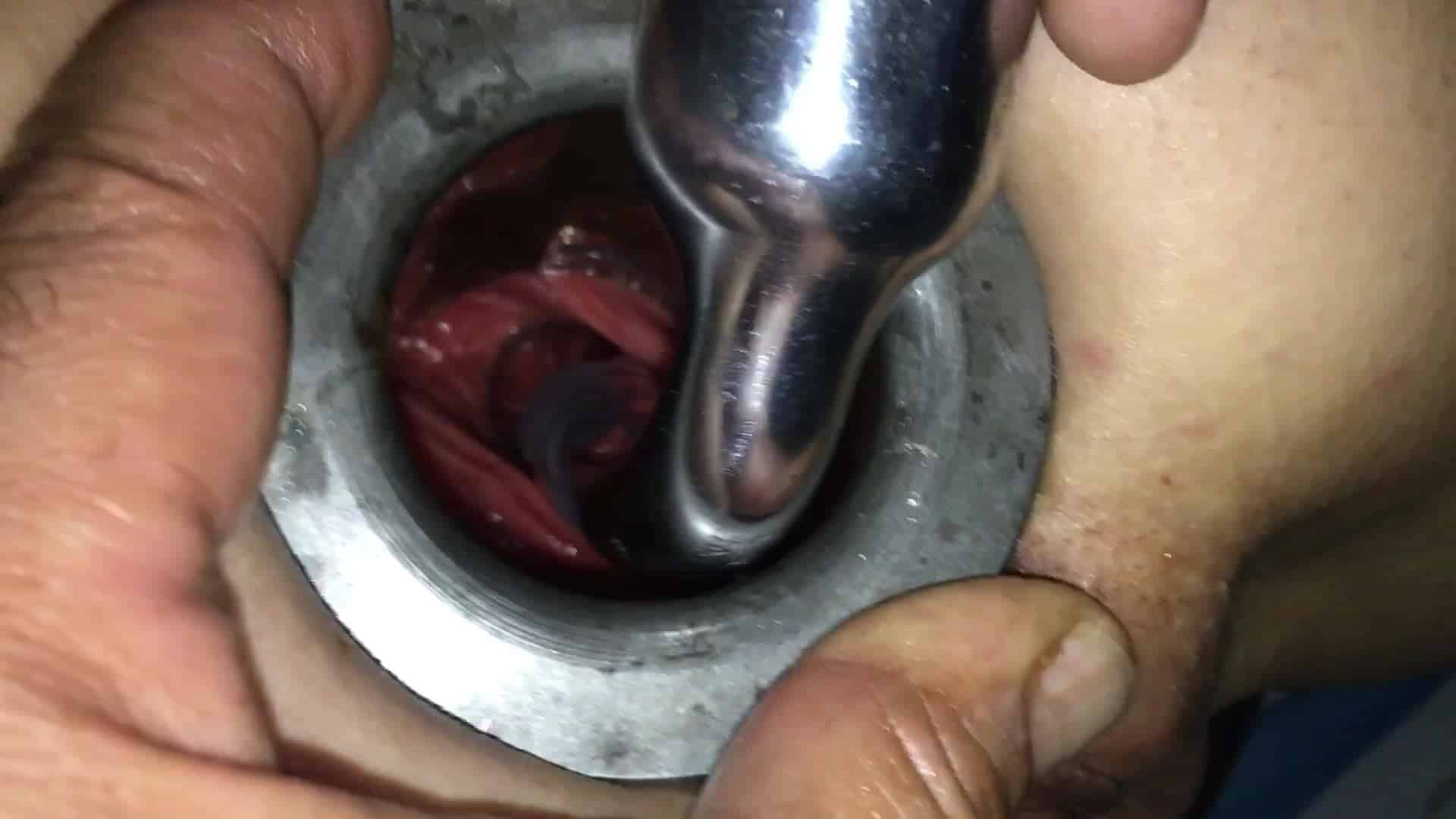 Inspecting her gaping asshole