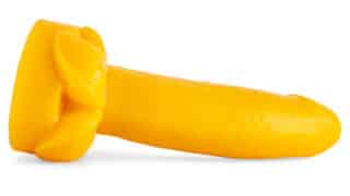 Mr. Hankey’s Toys new Banana Dildo, available in four different sizes.